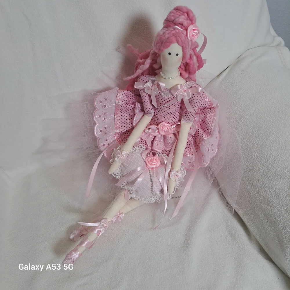 Pink Ballerina Doll with Lace Dress
